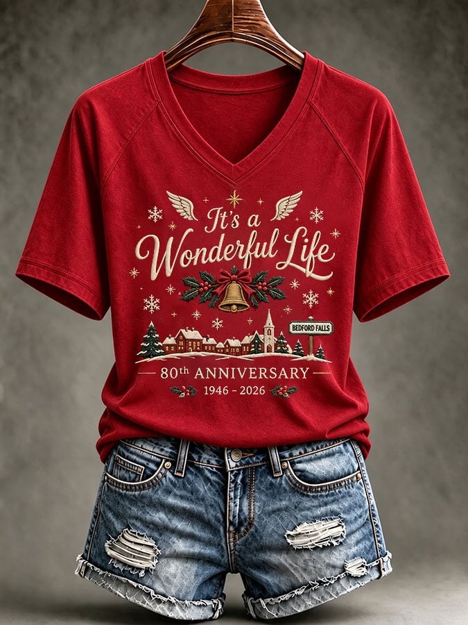 Women's Christmas Print Casual T-shirt