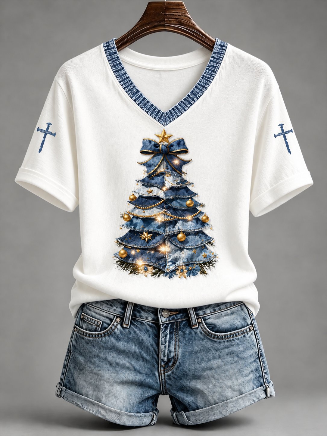 Women's Christmas Print T-Shirt