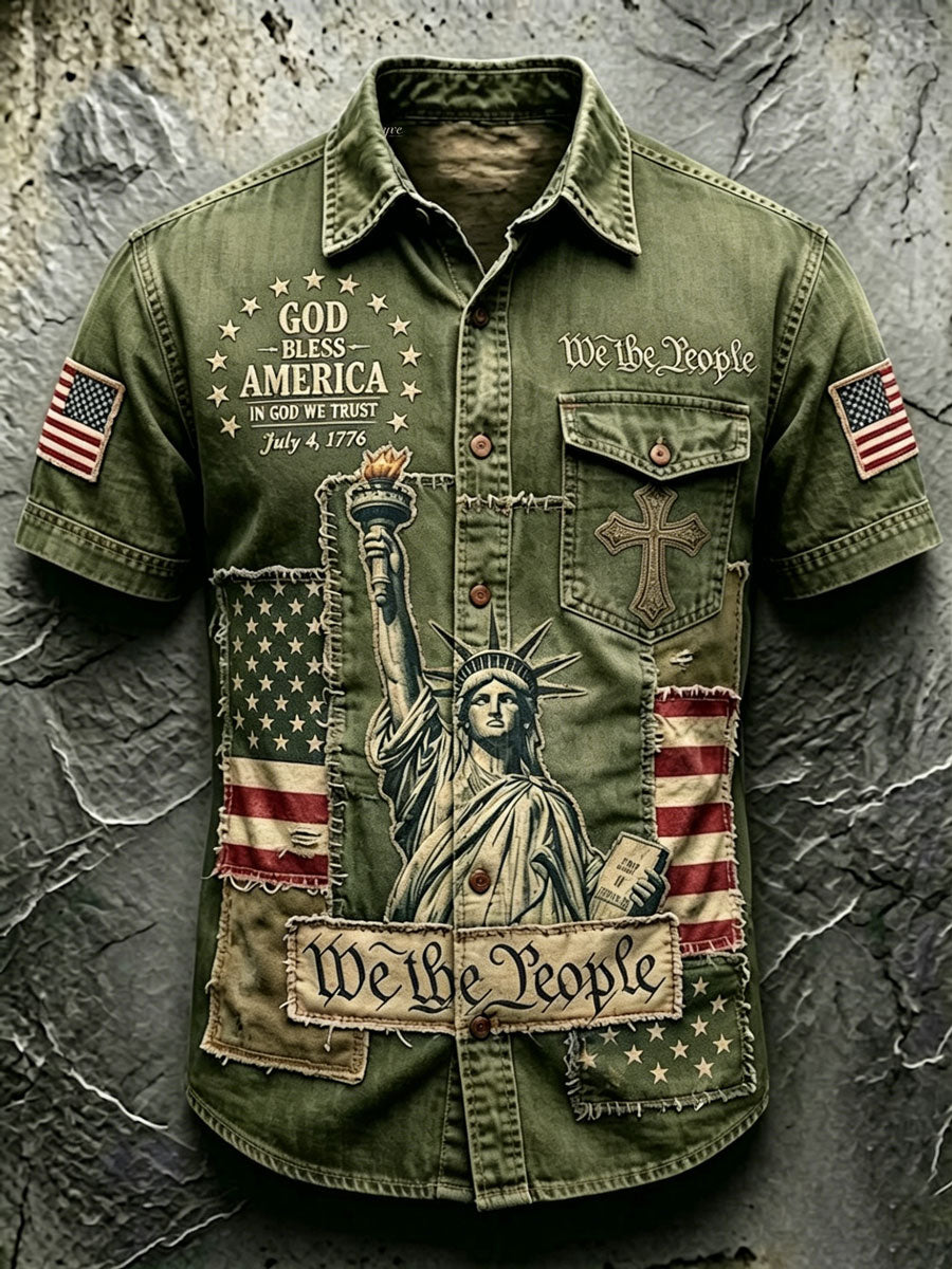 Men'S 250Th Anniversary National Faith Print Shirt