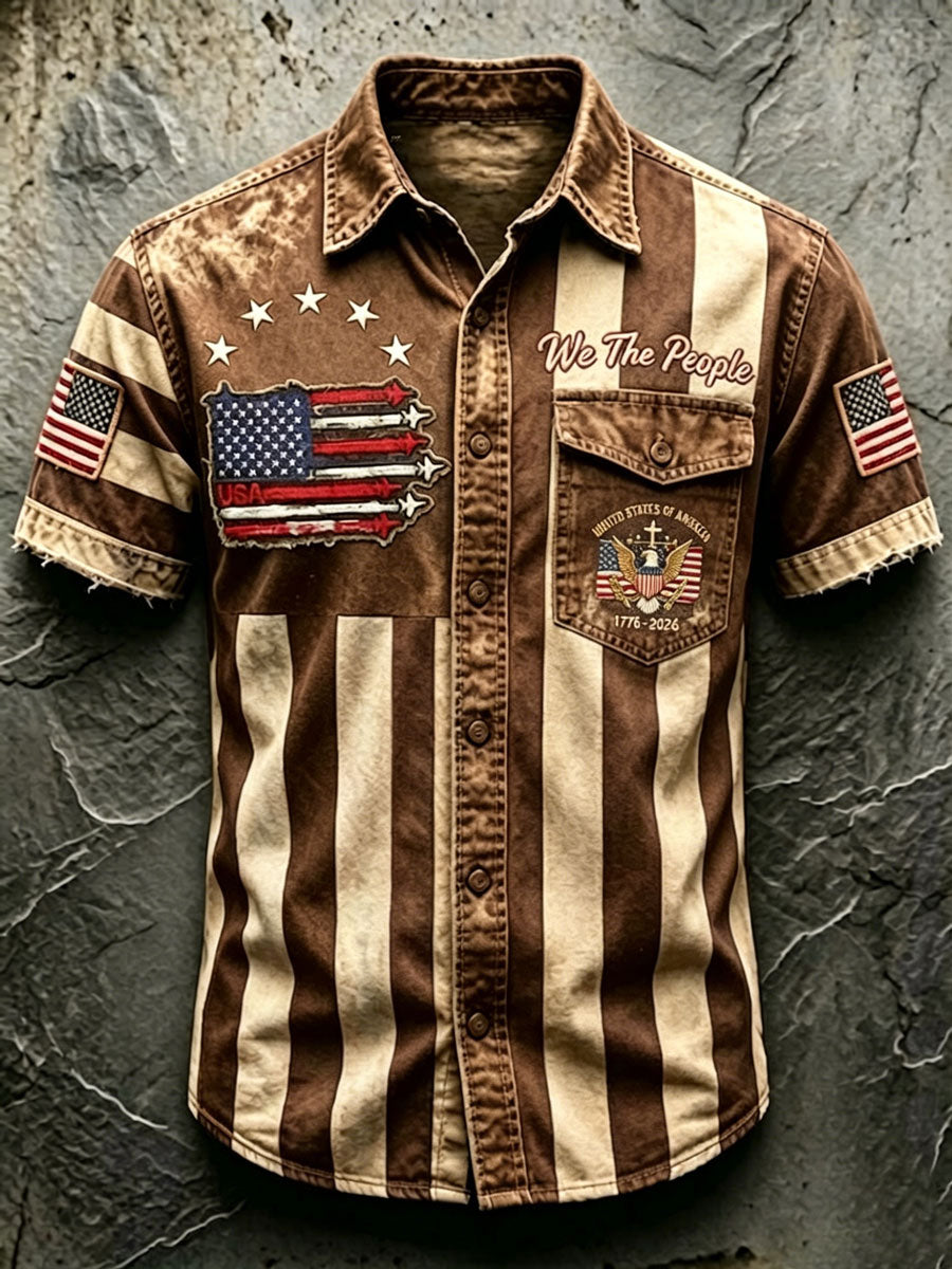 Men'S 250Th Anniversary National Faith Print Shirt