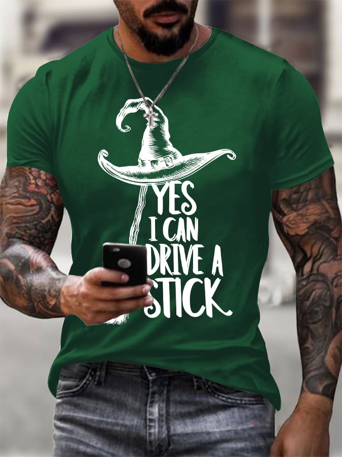 🔥Buy 2 Get 10% Off🔥Men's Yes I Can Drive A Stick Short-sleeved T-shirt