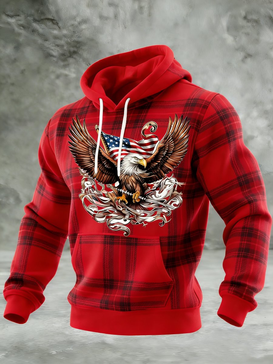 Men's Casual American 250th Anniversary Print Sweatshirt