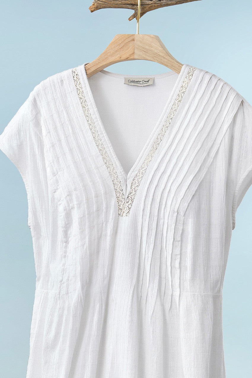 Maya Pintucked Midi Dress