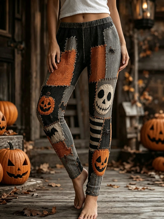 Women's Retro Halloween Print Leggings