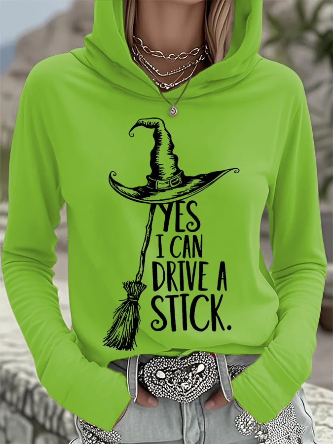 🔥HOT SALE🔥Women's Yes I Can Drive A Stick Print Casual Sweatshirt