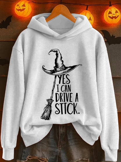 🔥HOT SALE🔥Women's Yes I Can Drive A Stick Print Casual Sweatshirt