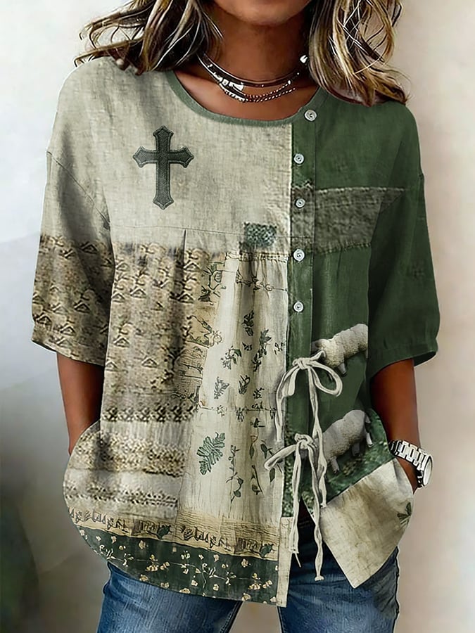 Women's Faith Floral Print Top