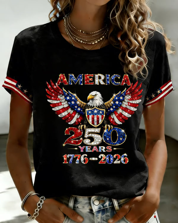 U.S. 250th Anniversary Totem Crew Neck Short Sleeve Tshirt