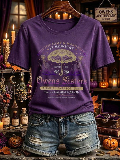 Women's Owens Sisters Apothecary Witch Print Casual T-shirt