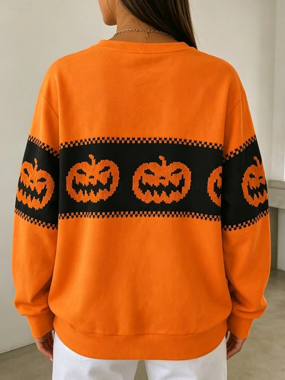 Women's Halloween Print Sweatshirt