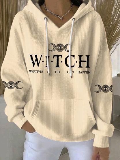 🔥HOT SALE🔥Women's Witch Whatever I Try Can Happen Print Casual Sweatshirt