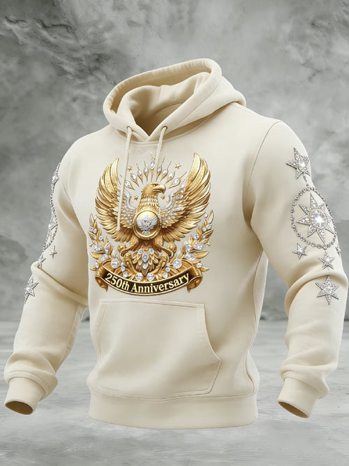 Men's Casual American 250th Anniversary Print Sweatshirt
