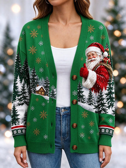 Women's Casual Christmas Cardigan