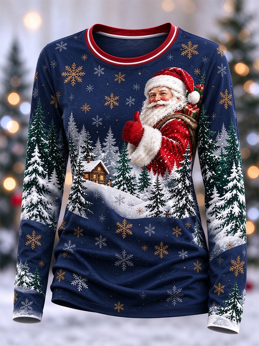 Women's Casual Christmas Long-Sleeve Top