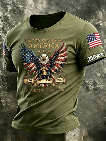 🔥Buy 3 Get 10% Off🔥Men'S America Flag Printed Casual T-Shirt
