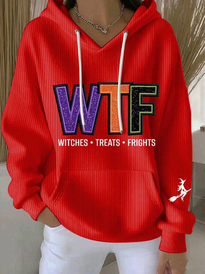 🔥HOT SALE🔥Women's WTF Wicked Twisted Fabulous Print Casual Sweatshirt