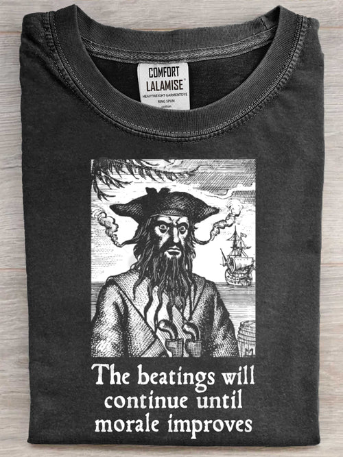 The Beatings Will Continue until Morale Improves Art Print Casual Short Sleeve T-shirt