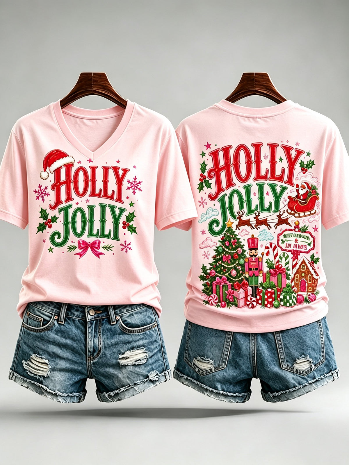 Women's Christmas Print T-Shirt
