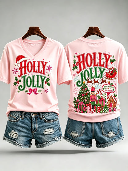 Women's Christmas Print T-Shirt