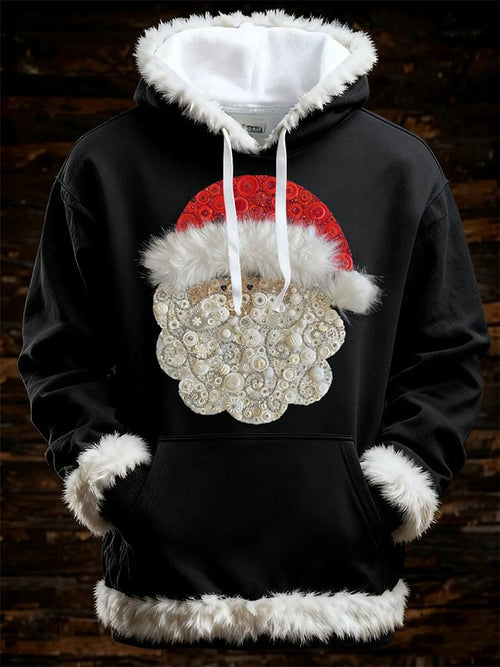 Men'S Casual Printed Long-Sleeved Hooded Sweatshirt