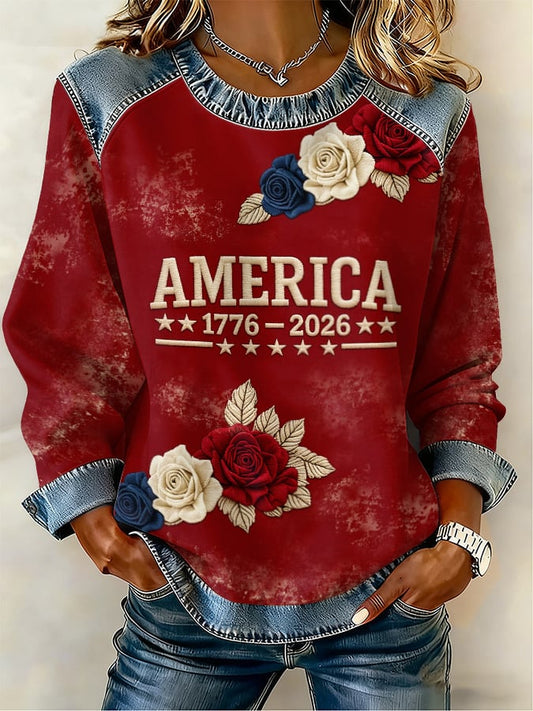 Women's 250th Anniversary Print Casual Sweatshirt