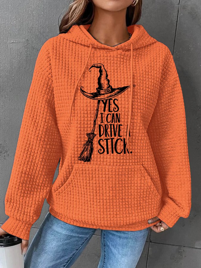🔥HOT SALE🔥Women's Yes I Can Drive A Stick Print Casual Sweatshirt