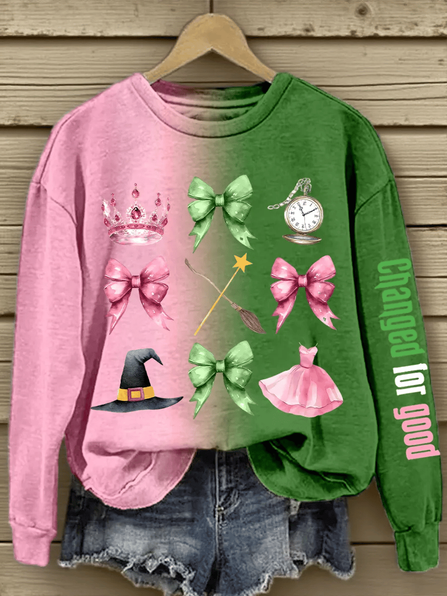 Women's Halloween Witch  Print Sweatshirt