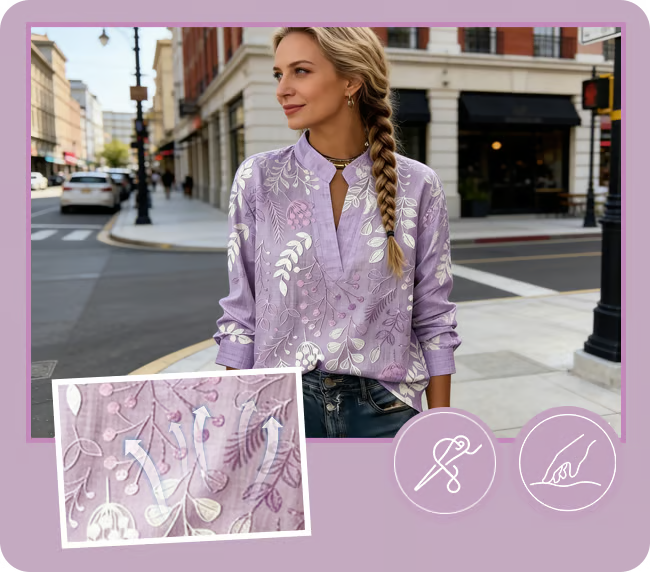 Artisanal Style: The Stand Collar Floral Blouse ?