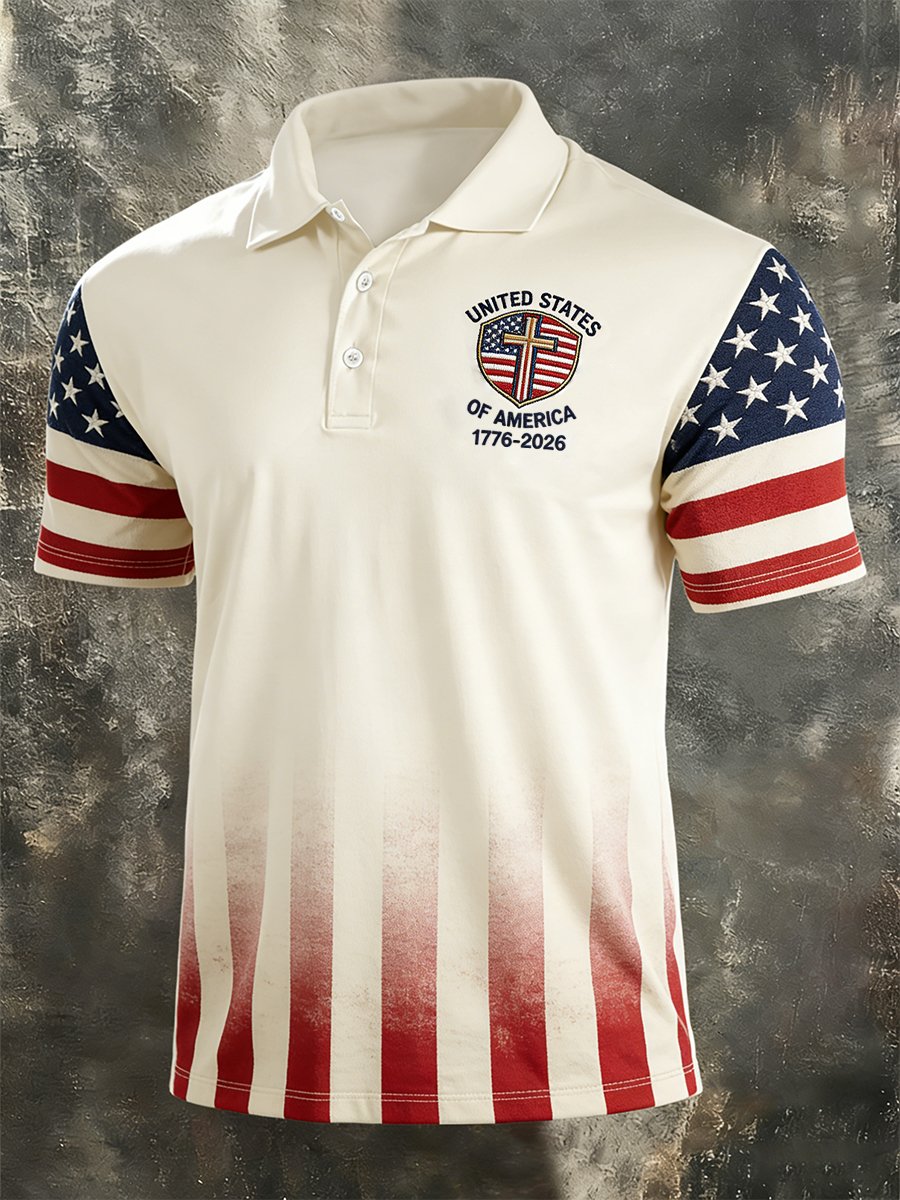 Men's Faith America Anniversary Short-Sleeve Polo Shirt