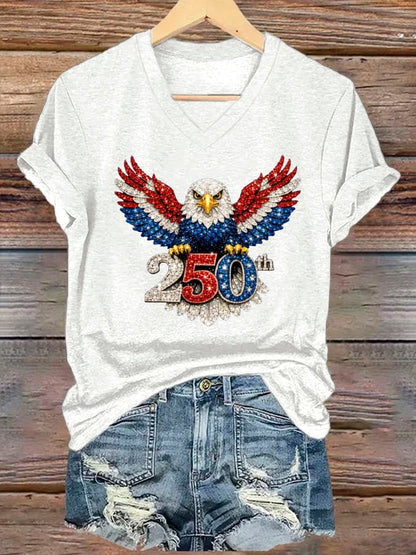 Women's America 250th Anniversary Eagle Wings T-shirt