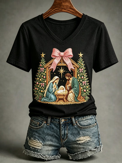 Women's Christmas Print T-Shirt