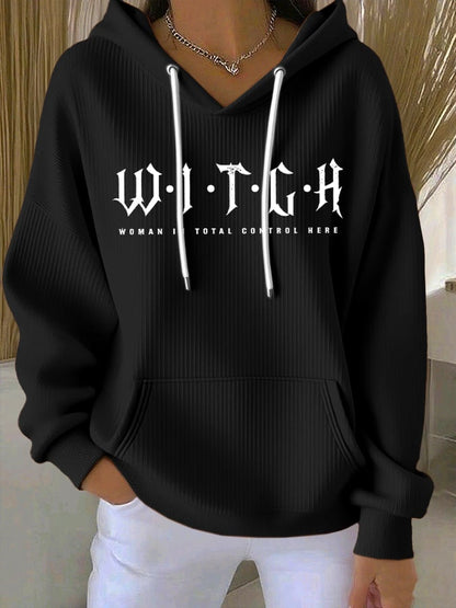 🔥HOT SALE🔥Woman In Total Control Here Print Casual Hoodie