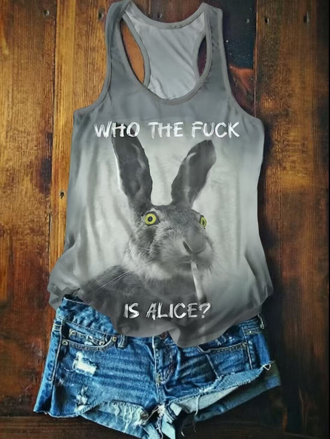 Funny Who The Fuck Art Print Casual Short Sleeve T-shirt