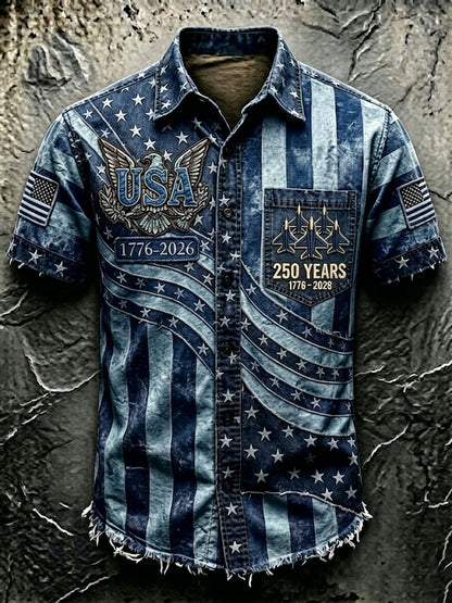 Men'S 250Th Anniversary National Faith Print  Shirt