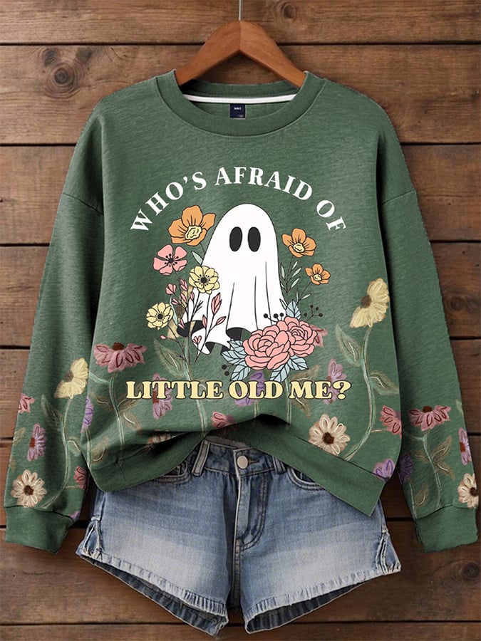 Women's Halloween Print Sweatshirt