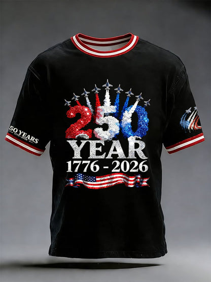 Men's 250th Anniversary of the United States Print Short Sleeve T-shirt