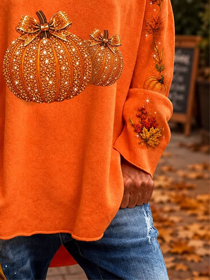 Women's Casual V-Neck Printed Top