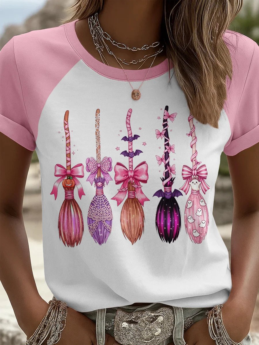 🔥HOT SALE🔥Women's Halloween Art Print T-shirt