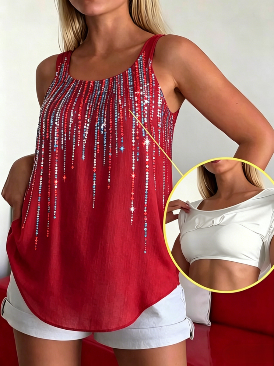 🔥Buy 3 Get 10% Off🔥Women's 250th Anniversary Commemorative Printed Tank Top
