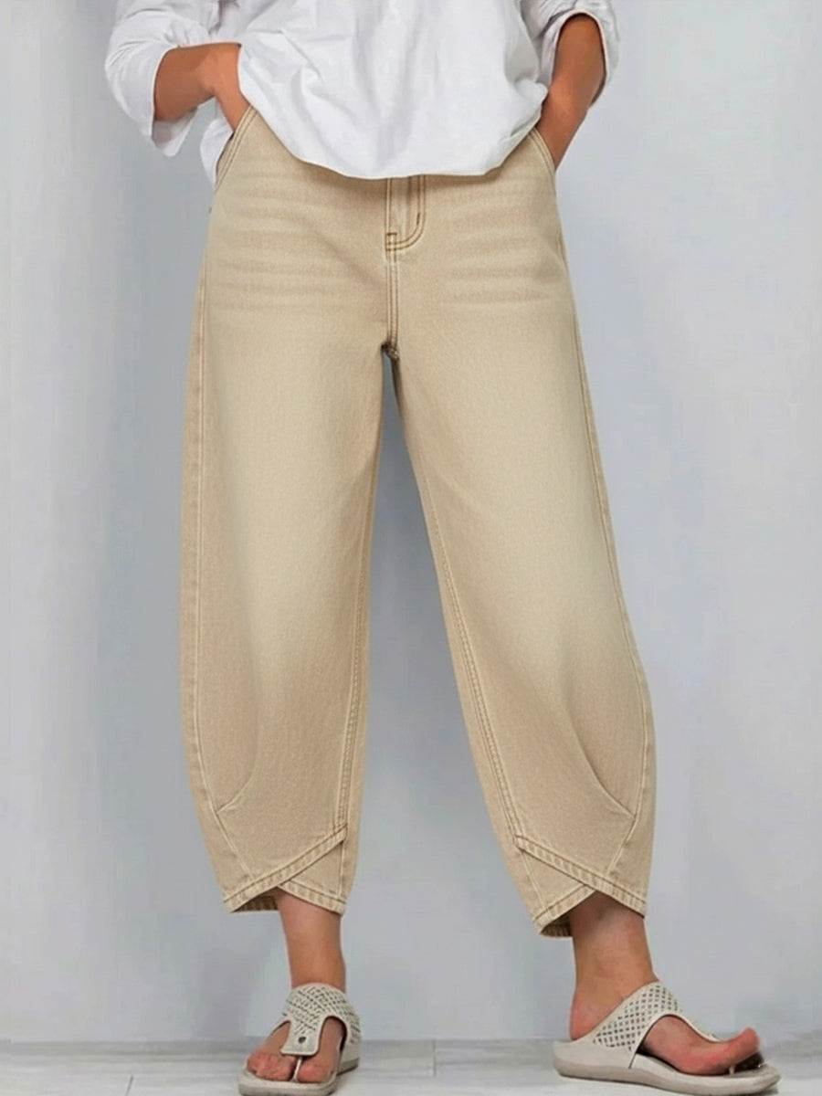 New Arrivals Women's Casual Simple Denim Cotton Pants