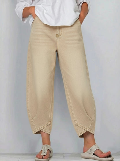 New Arrivals Women's Casual Simple Denim Cotton Pants