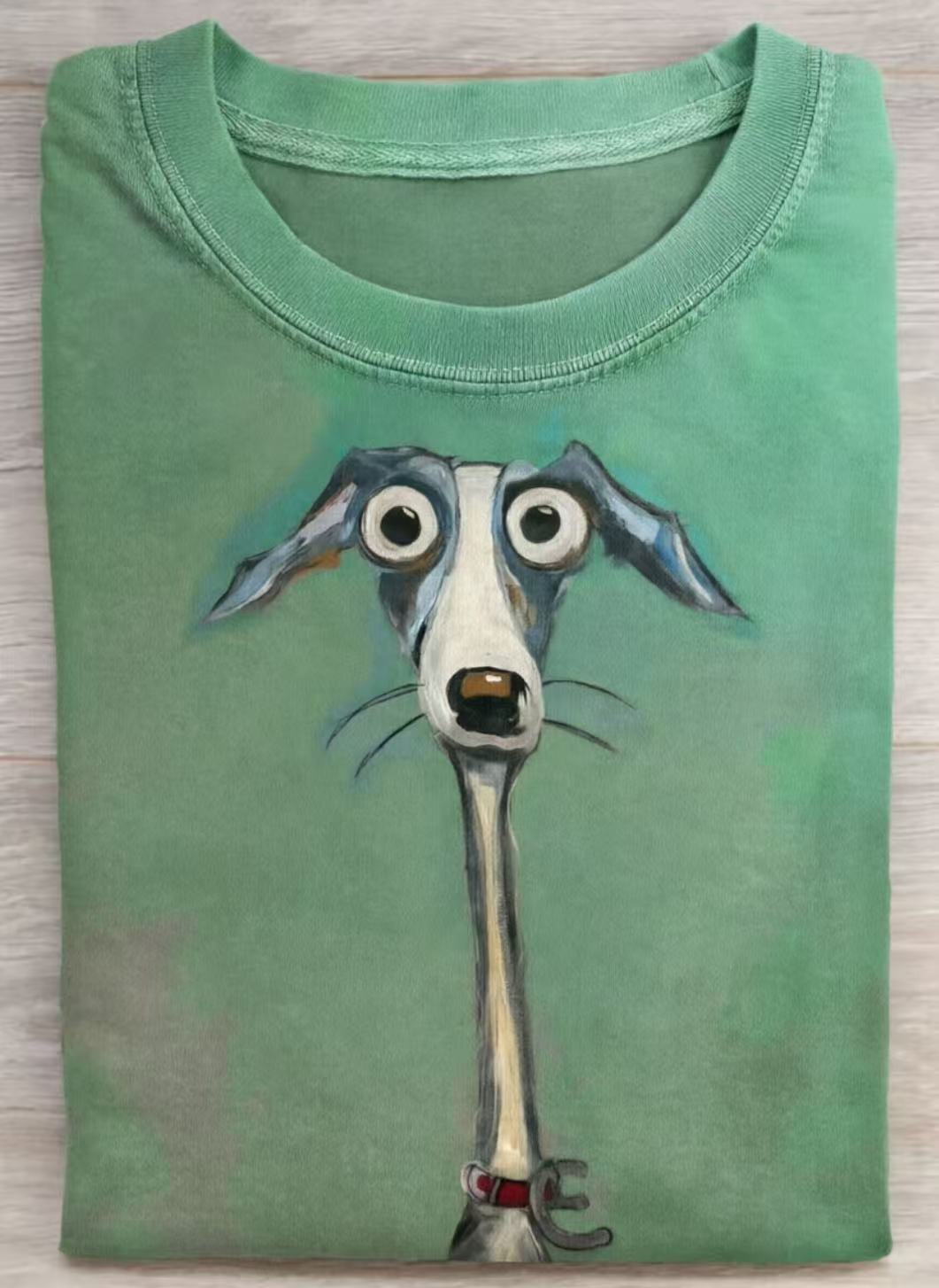 Funny Dog Art Print Casual Short Sleeve T-shirt