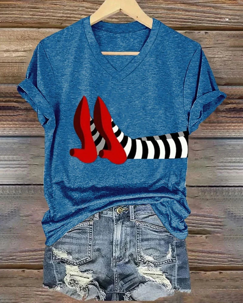 Women's Halloween Printed Casual T-Shirts
