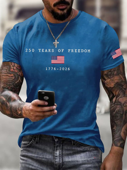 Men's  America Flag Print T-Shirt