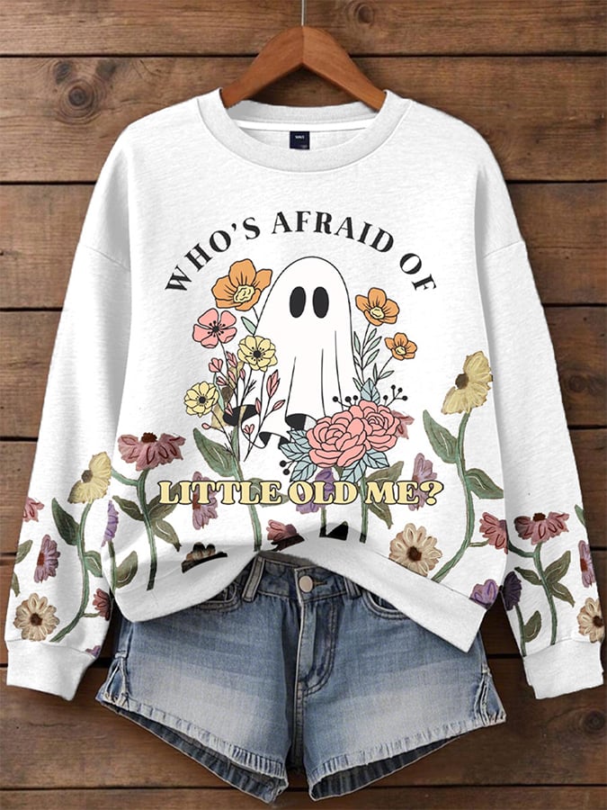 Women's Halloween Print Sweatshirt