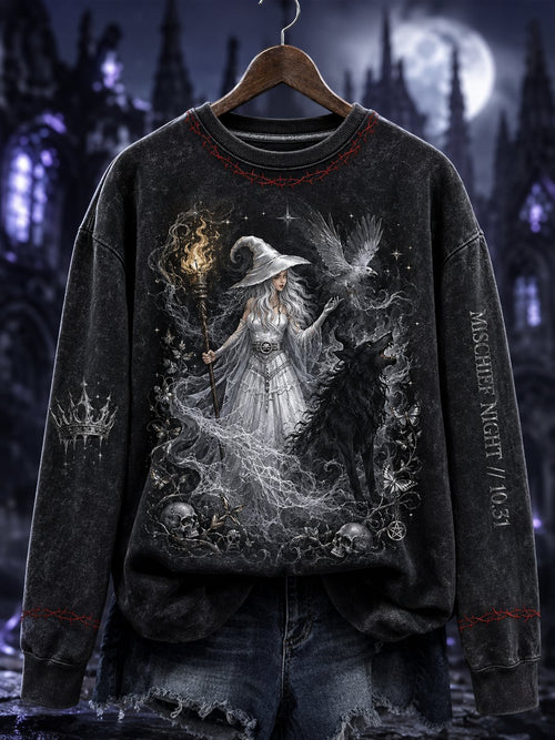 Women'S She Has The Soul Of A Gypsy, The Heart Of A Hippie, And The Spirit Of A Witch Print Sweatshirt