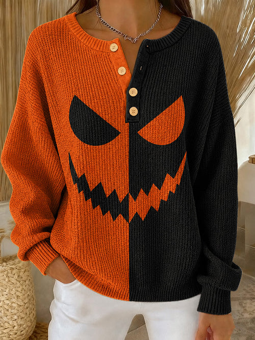 Women'S Halloween Knitted Top
