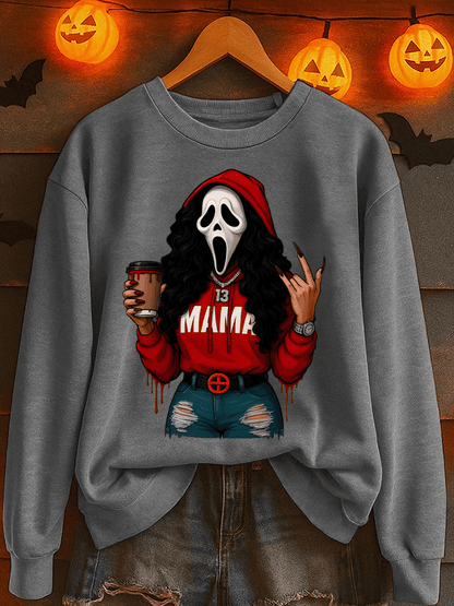 Women's Halloween Print Casual Sweatshirt
