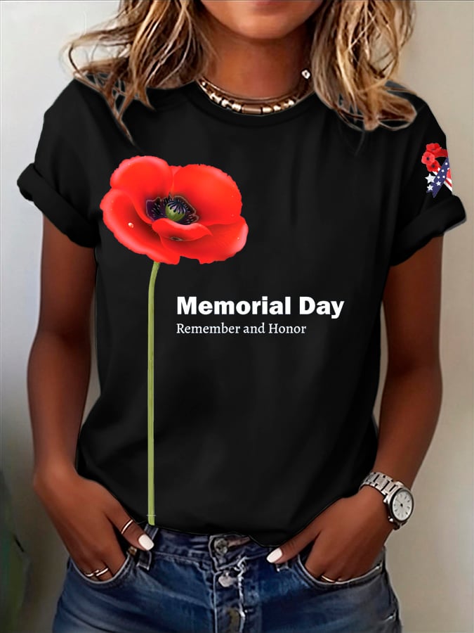 Women's Memorial Day  Print T-shirt