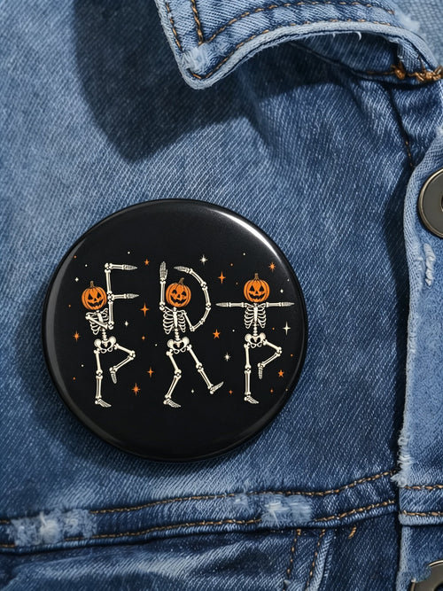 Unisex Retro FDT Print Pin Button